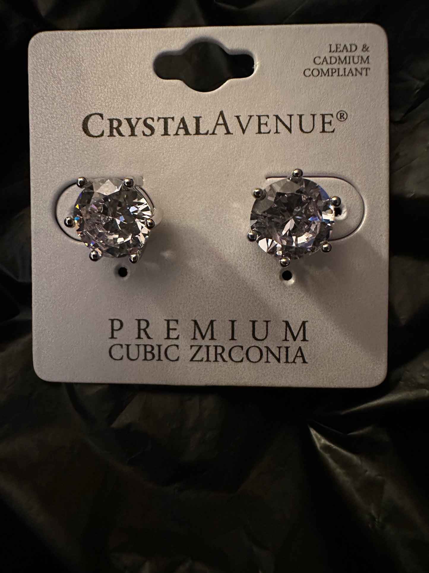 Round Premium Cubic Zirconia Stud Earrings
