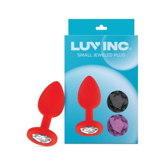 Jeweled Silicone Butt Plug w/Three Stones