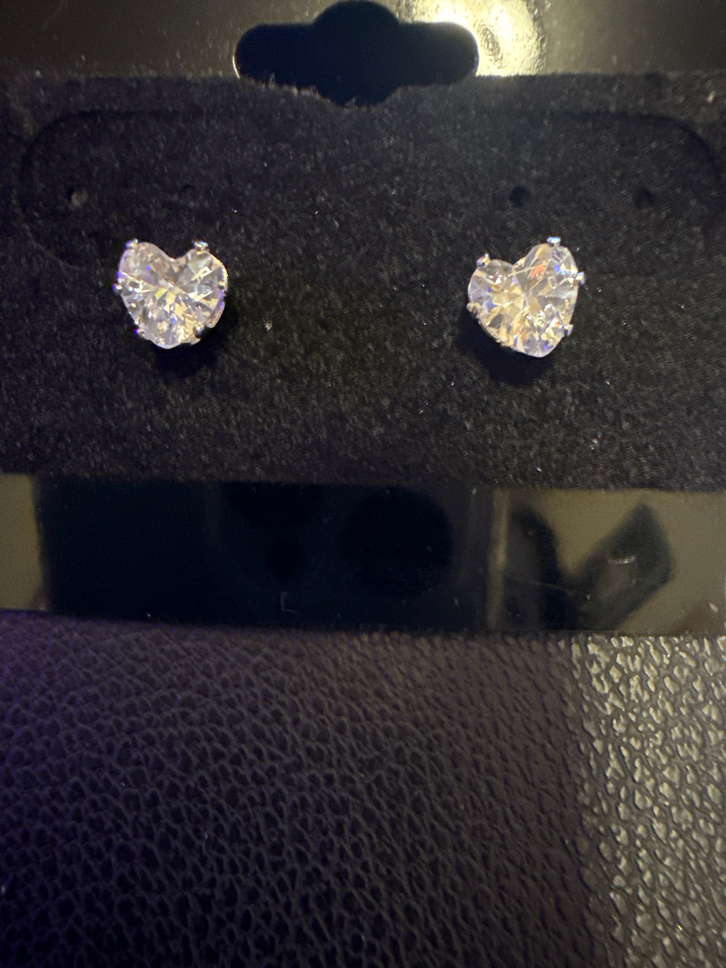 Heart Stone Stud Earring