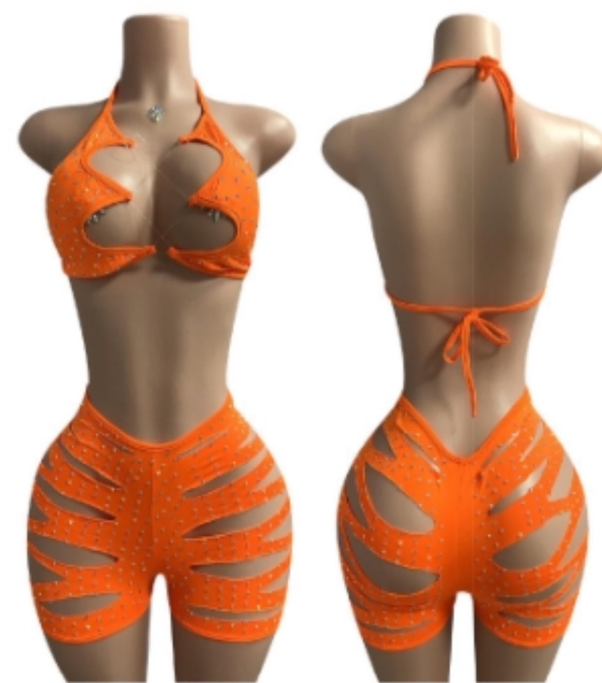 2 Piece Cut Out Short Set