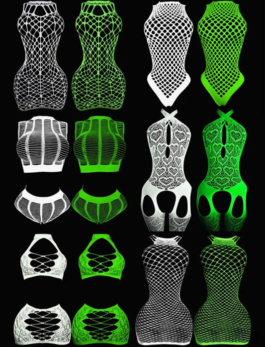Glow In the Dark Fishnet Fits