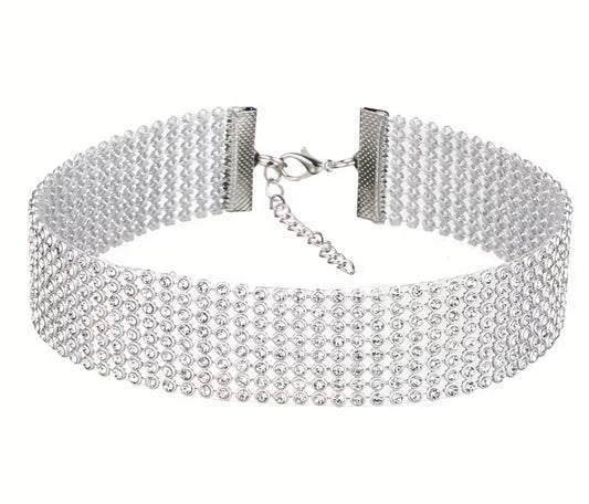 Ultra Thin Rhinestone Choker