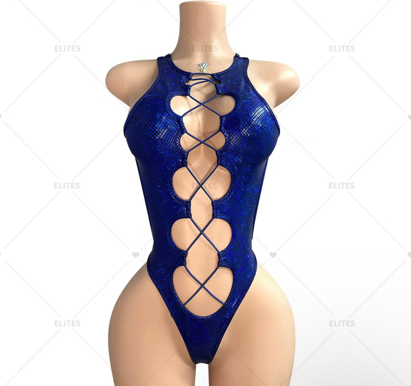 Center Cutout Thong Romper