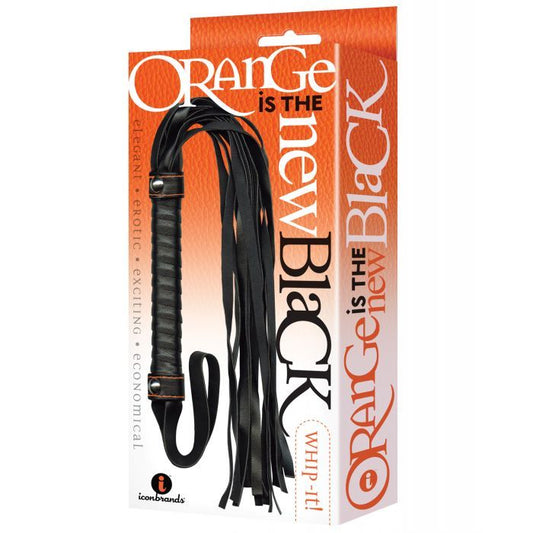 Black Flogger Whip