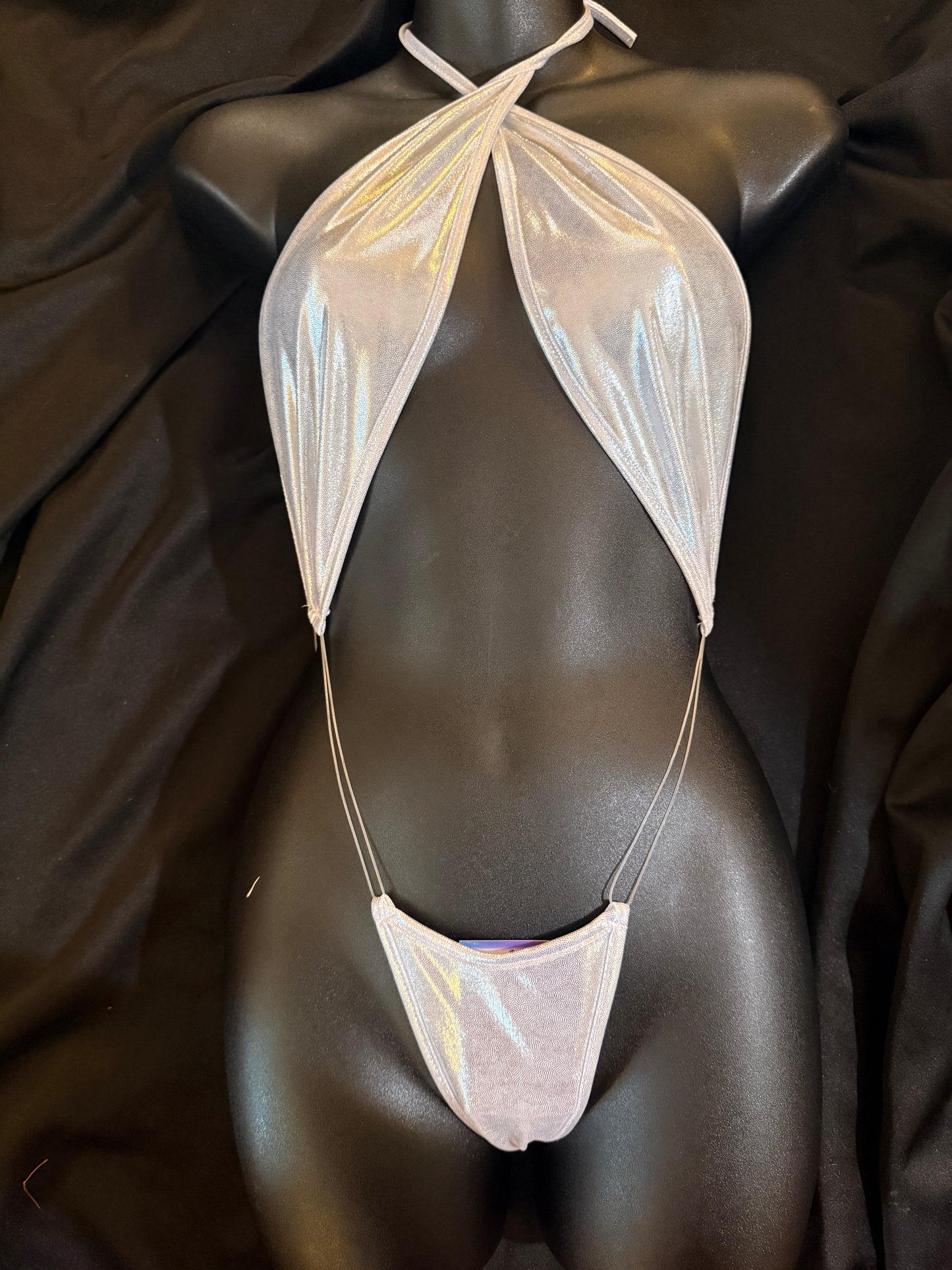 Clear Strap T-Back Thong Romper