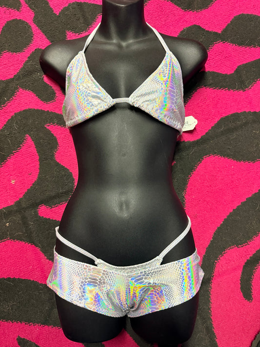 Snake Hologram Shorts Set