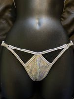 58/YRF Double Strap Low RiseThong with Rhinestone connectors-The Edge OK