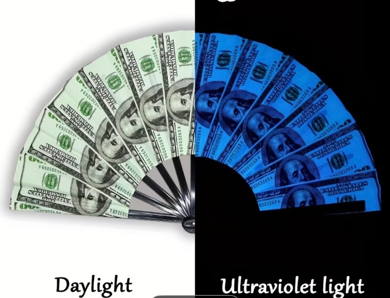 Glow in Dark Money Fan