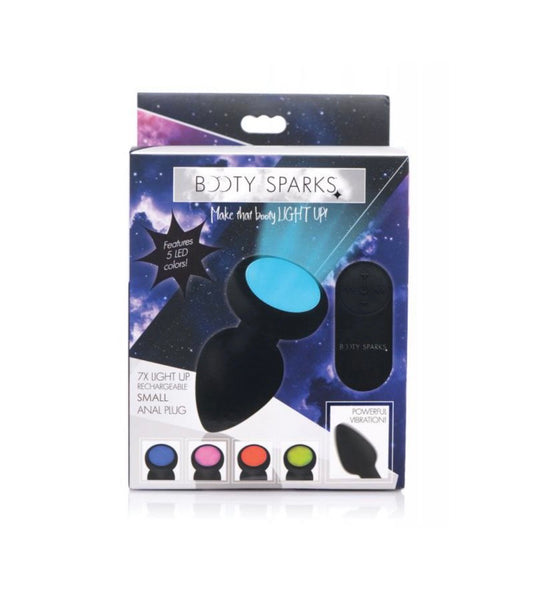 Silicone LED Light Up Vibrating Anal Plug - Small