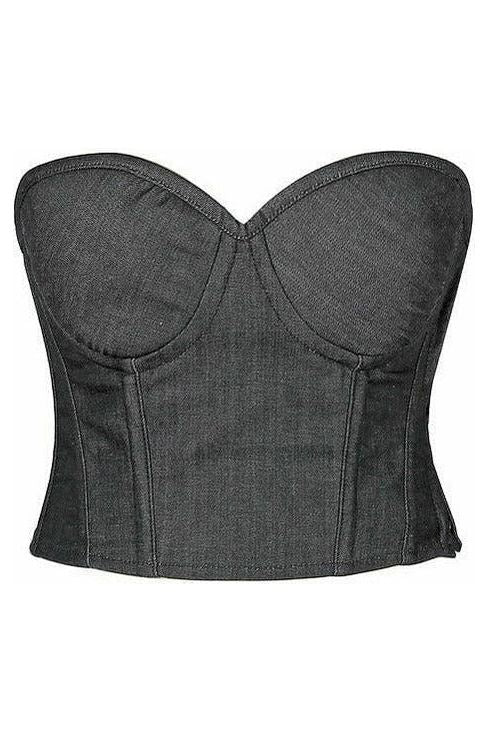 Black Denim Bustier