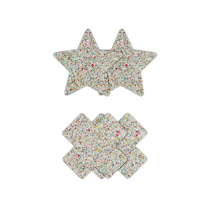 Star & Cross Glow in the Dark Pasties- 2 Pair