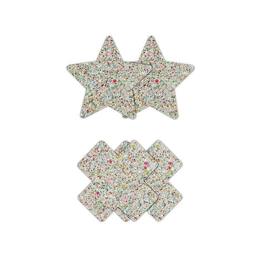 Star & Cross Glow in the Dark Pasties- 2 Pair