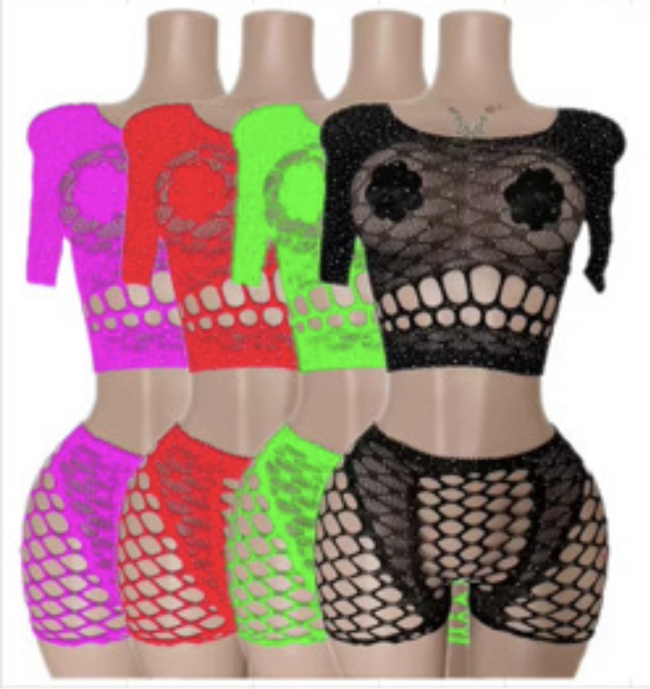 Mesh Biker Short Set