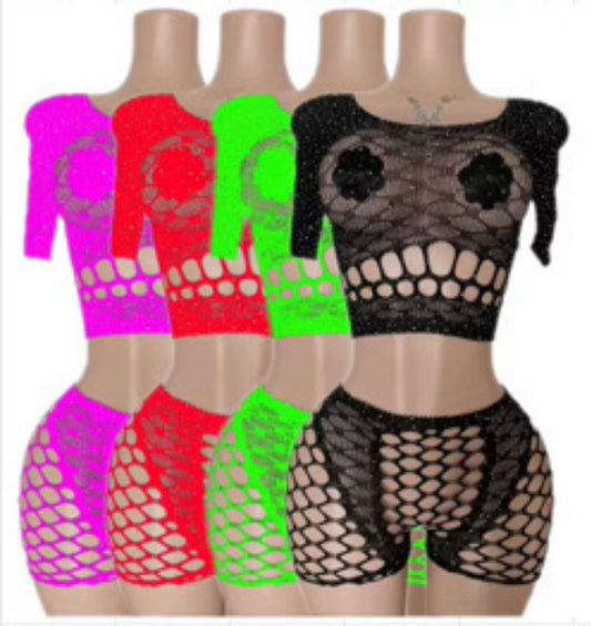 Mesh Biker Short Set