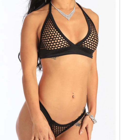Mesh Marilyn Thong Set