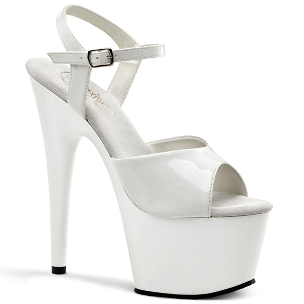 Adore 709 7" Stiletto Heel- White Patent