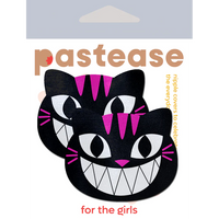 Kitty Cat: Black & Pink Chesire Kitty Cat Nipple Pasties by Pastease-The Edge OK