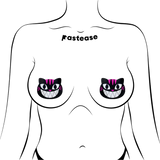 Kitty Cat: Black & Pink Chesire Kitty Cat Nipple Pasties by Pastease-The Edge OK