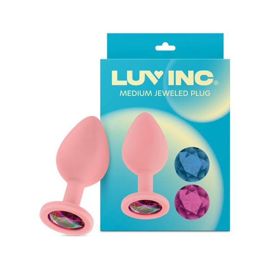 Jeweled Silicone Butt Plug w/Three Stones