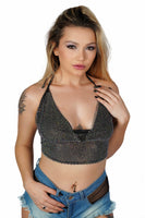 14403 Crochet Rhinestone Top-The Edge OK