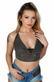 14403 Crochet Rhinestone Top