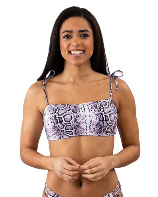Animal Instinct Shoulder Tie Bandeau Top-The Edge OK