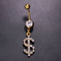 Money Dangle Belly Button Ring