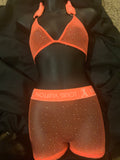 N-175 Banded Rhinestone Hosiery Set - Designer