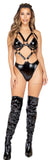 3892 Latex Holster Romper with Ring Detail