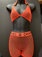 N-175 Banded Rhinestone Hosiery Set - Designer
