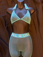 N-175 Banded Rhinestone Hosiery Set - Designer