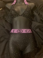 N-175 Banded Rhinestone Hosiery Set - Designer