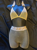 N-175 Banded Rhinestone Hosiery Set - Designer