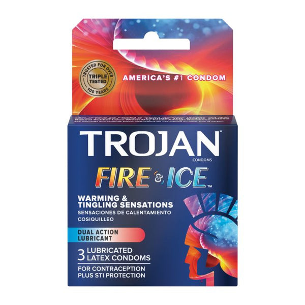 Trojan Fire & Ice Condoms - Box of 3-The Edge OK
