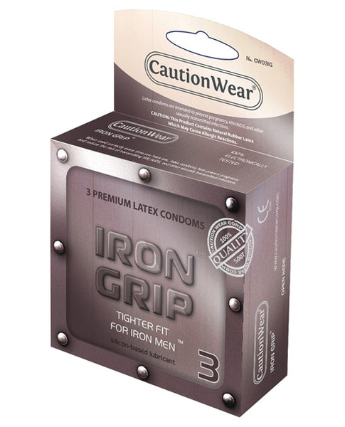 Caution Wear Iron Grip Snug Fit Condoms-The Edge OK