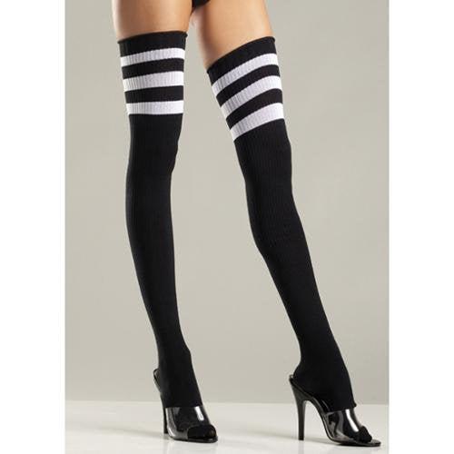 Be Wicked BW645 Striped Thigh High-The Edge OK