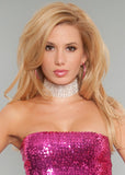 8716 11 Row Rhinestone Choker-The Edge OK
