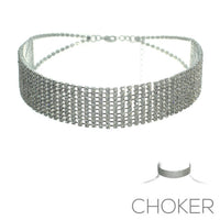 8716 11 Row Rhinestone Choker-The Edge OK