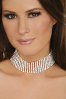8716 11 Row Rhinestone Choker-The Edge OK