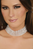 8716 11 Row Rhinestone Choker-The Edge OK