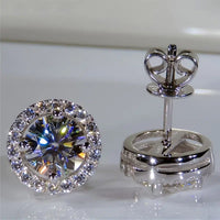 Crystal White Zirconia Stud Earrings