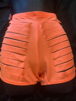 822 Shredded High Waist Shorts