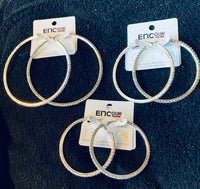 Rhinestone Hoop Earrings
