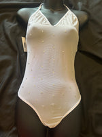 515 Halter Romper with Rhinestones-The Edge OK