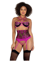 LI488 2pc Sweetheart Crotchless Bra Set