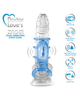 Doctor Love's Zinger Dual Vibrating Cock Cage - Clear
