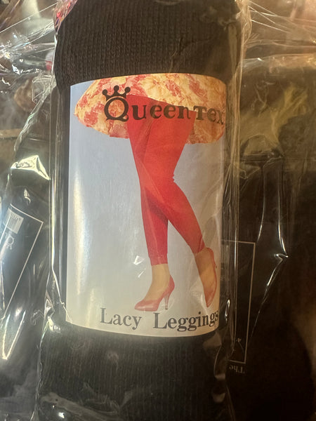 247 Black Lacy Leggings