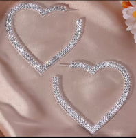 Exaggerated Big Heart Earrings