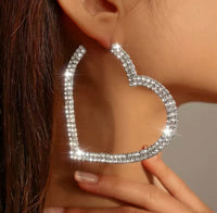Exaggerated Big Heart Earrings