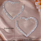 Exaggerated Big Heart Earrings